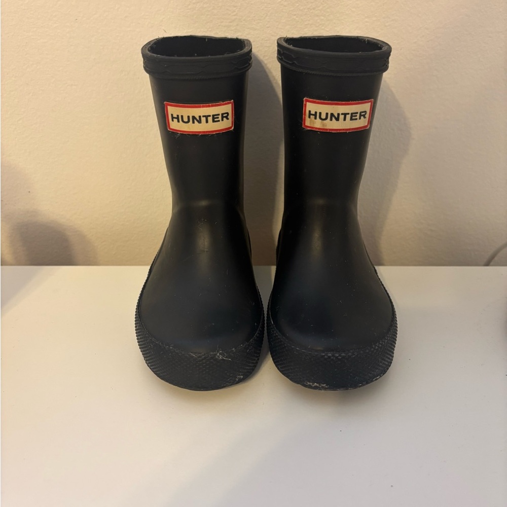Hunter Kids Black Rain Boots